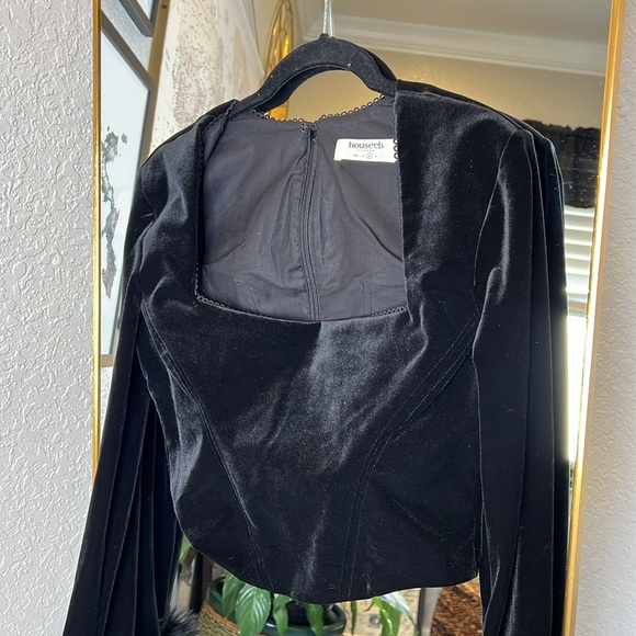 HOUSE OF CB 'Catriona' Black Velvet Corset NWOT - Picture 12 of 13